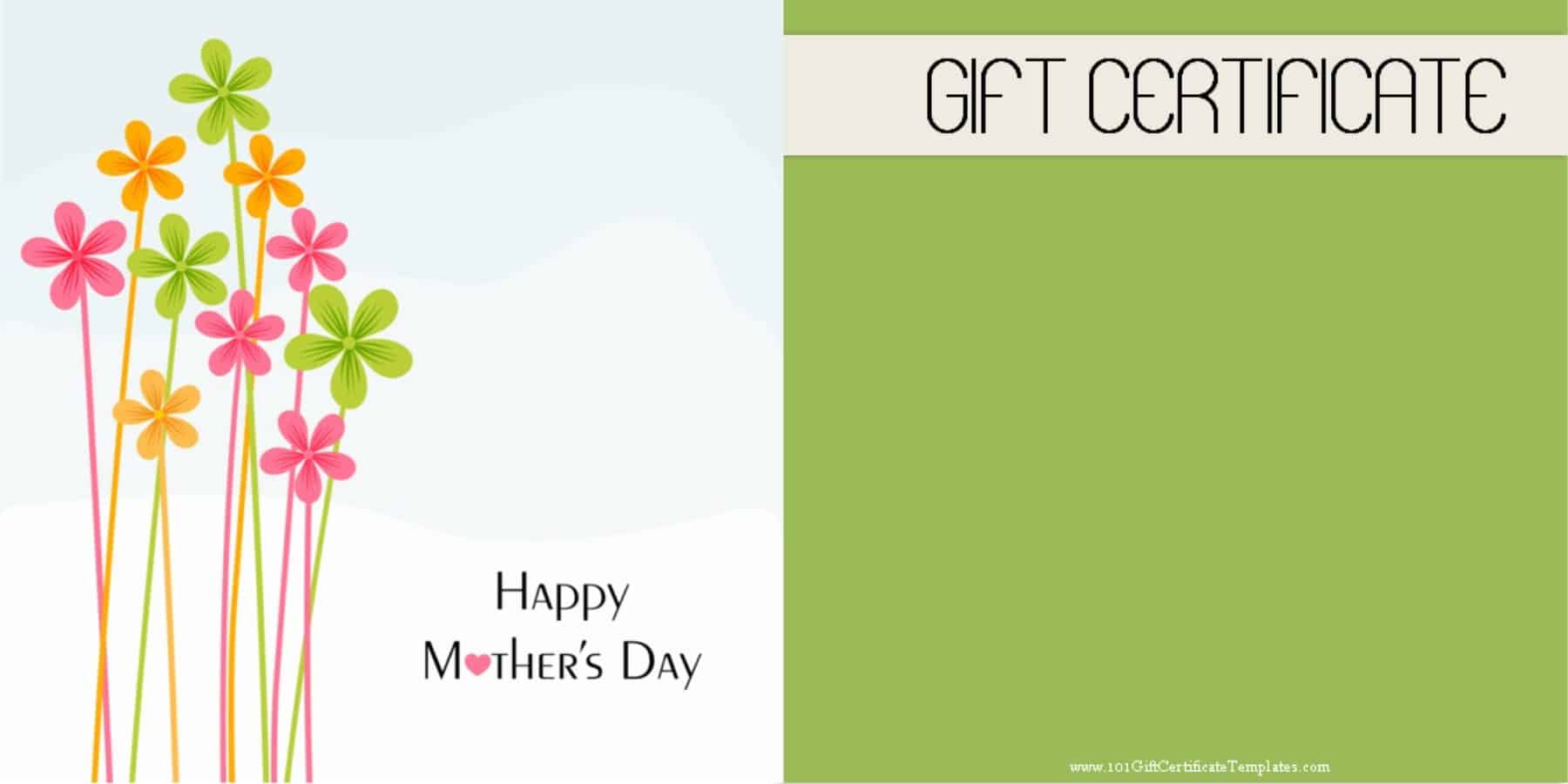 Mother s Day Gift Certificate Templates