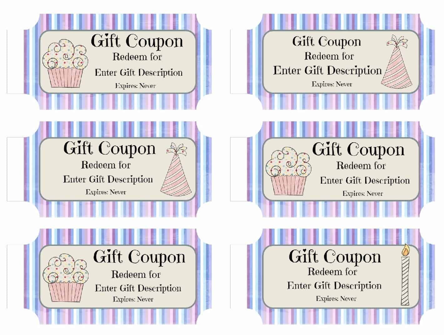 Free Custom Birthday Coupons Customize Online Print At Home