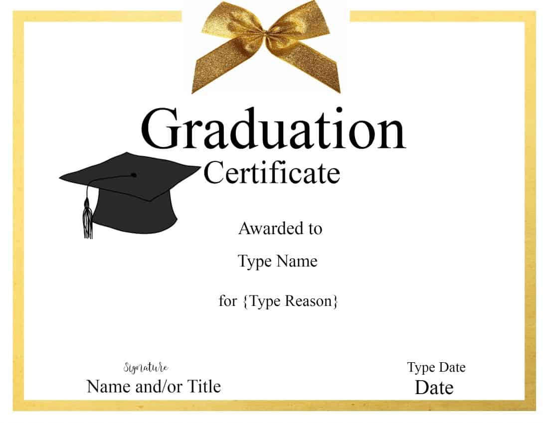 Download Graduation Program Certificate Of Recognition 35 Best Results