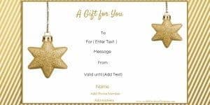 Free Editable Christmas Gift Certificate Template | 23 Designs