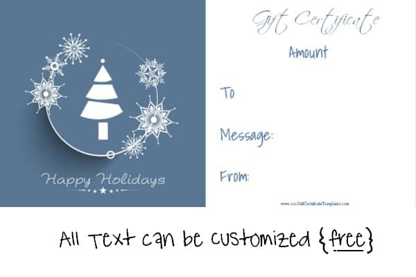 blank coupon template christmas
