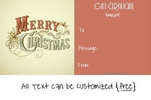 Free Editable Christmas Gift Certificate Template | 23 Designs