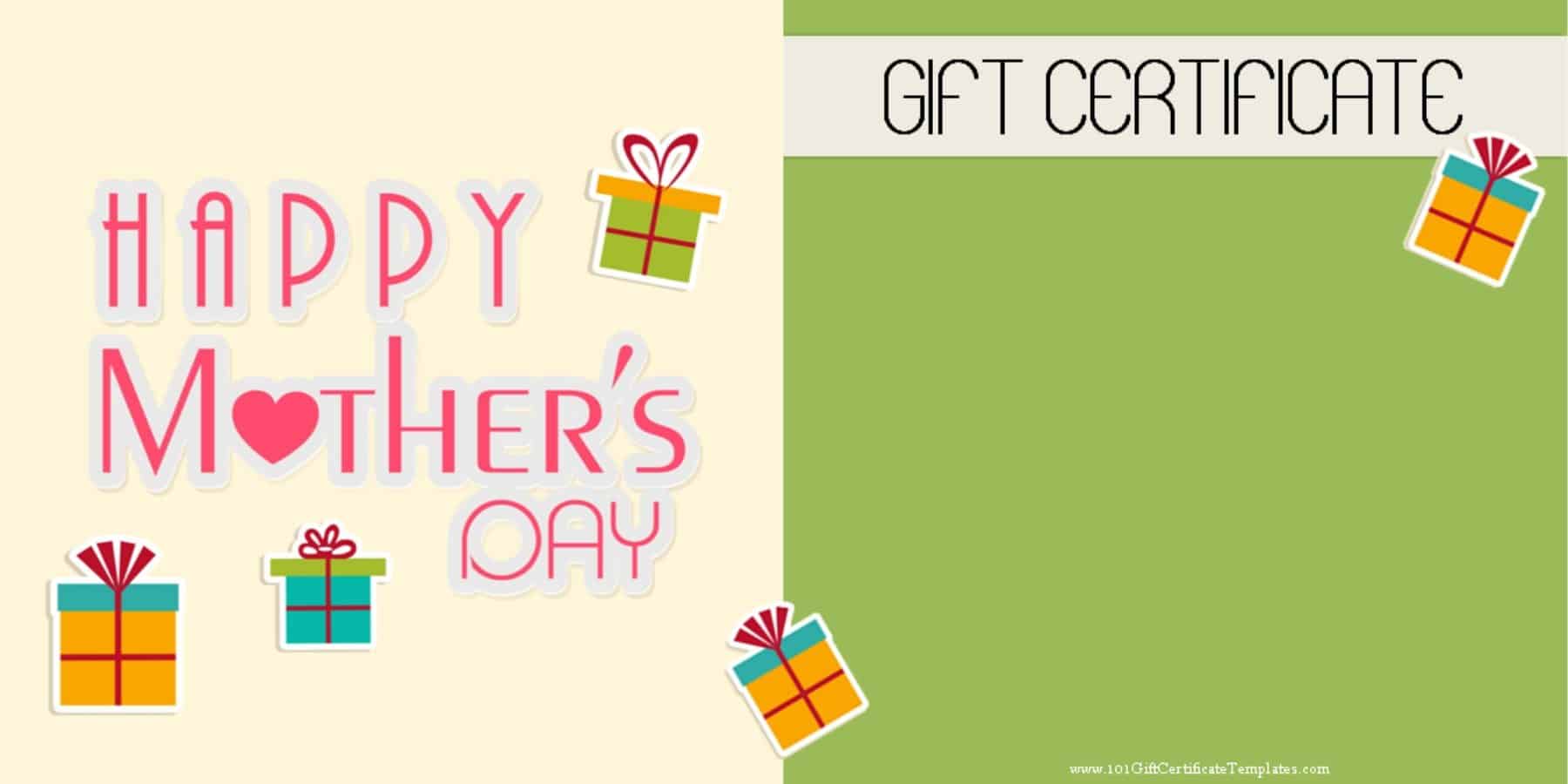 Mother s Day Gift Certificate Templates