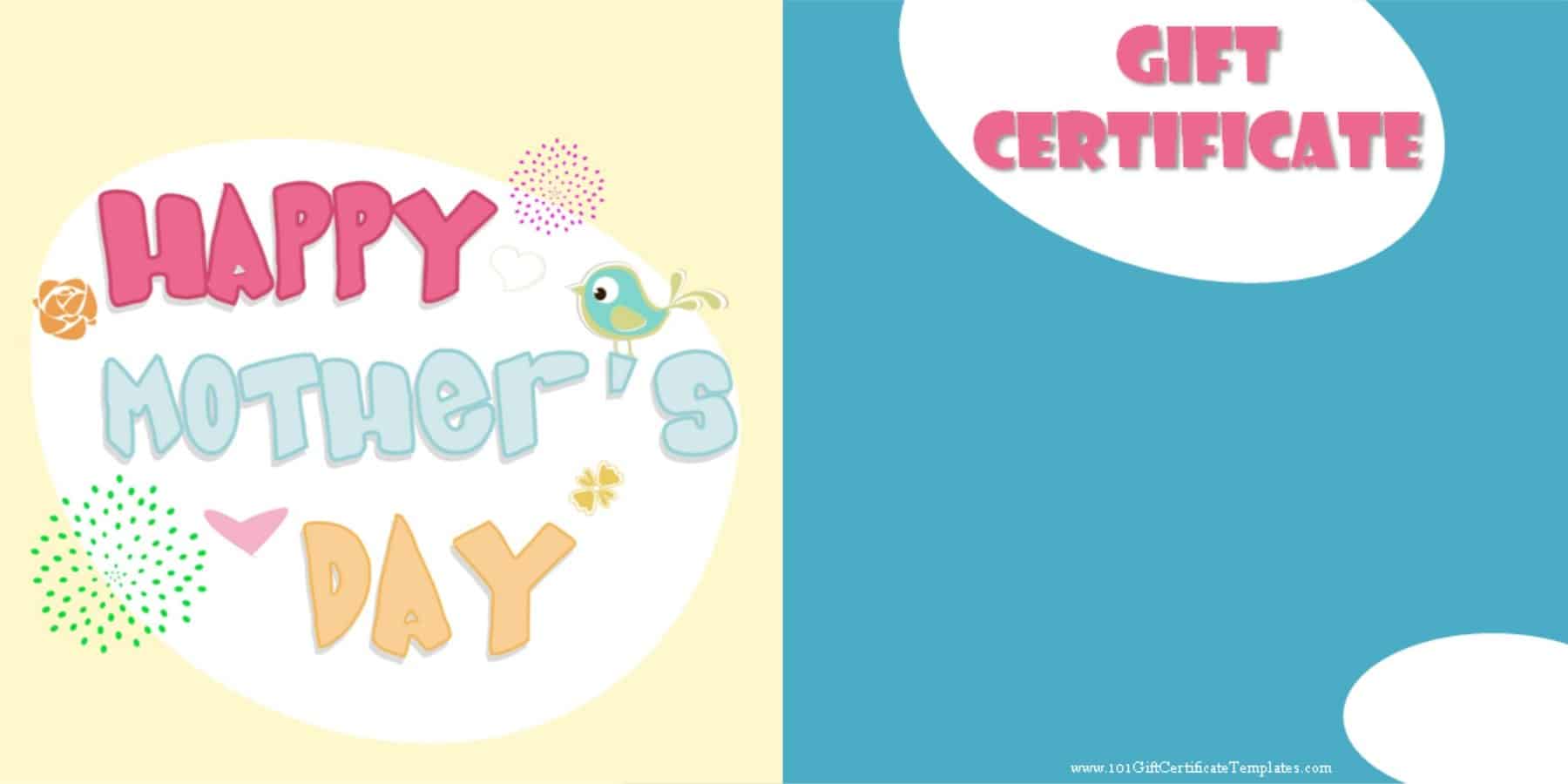 Mother s Day Gift Certificate Templates