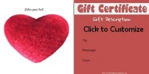 Free Valentines Day Gift Certificate Template | Customize Online