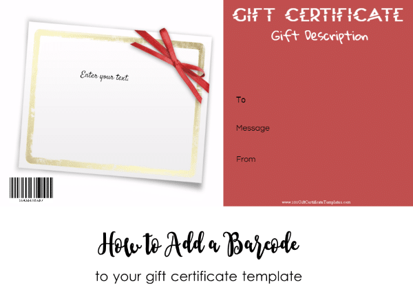 Printable Christmas Gift Certificate Template for MS Word