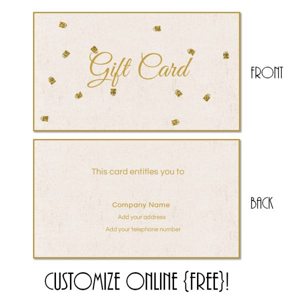 FREE Gift Card Template Create Gift Cards Online