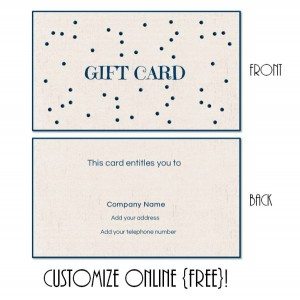 FREE Gift Card Template | Create Gift Cards Online