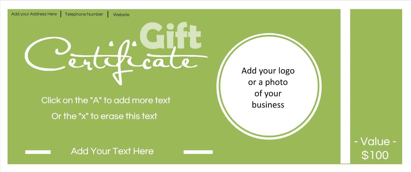 free online gift certificate maker template