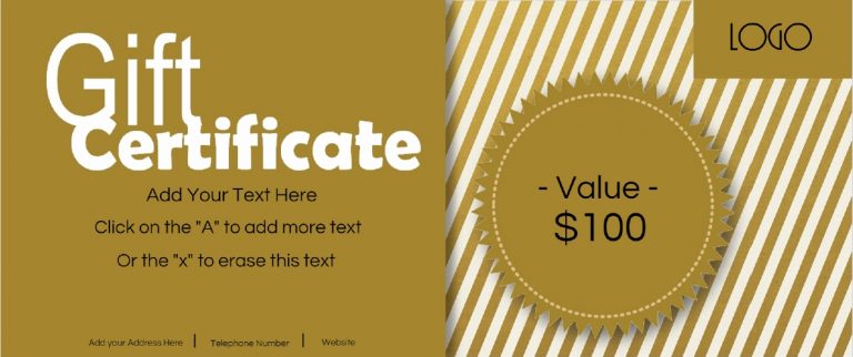 FREE Business Gift Certificate Template | Customize Online