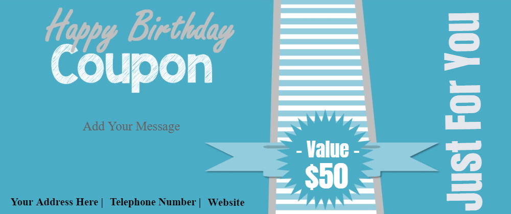 FREE Birthday Coupon Template - Customize Online & Print