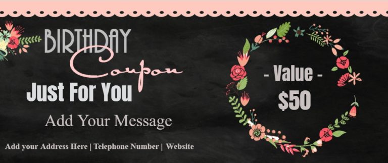 FREE Birthday Coupon Template - Customize Online & Print