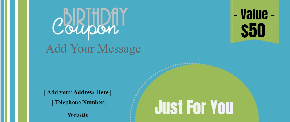 FREE Birthday Coupon Template - Customize Online & Print