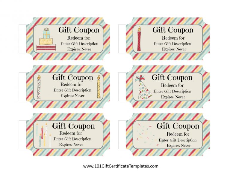 FREE Birthday Coupon Template - Customize Online & Print