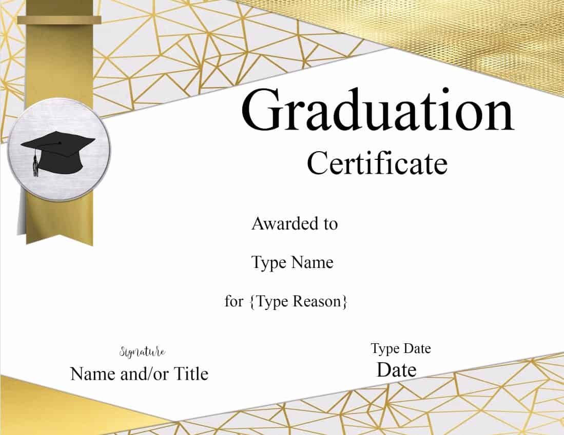 Certificate Of Graduation Template