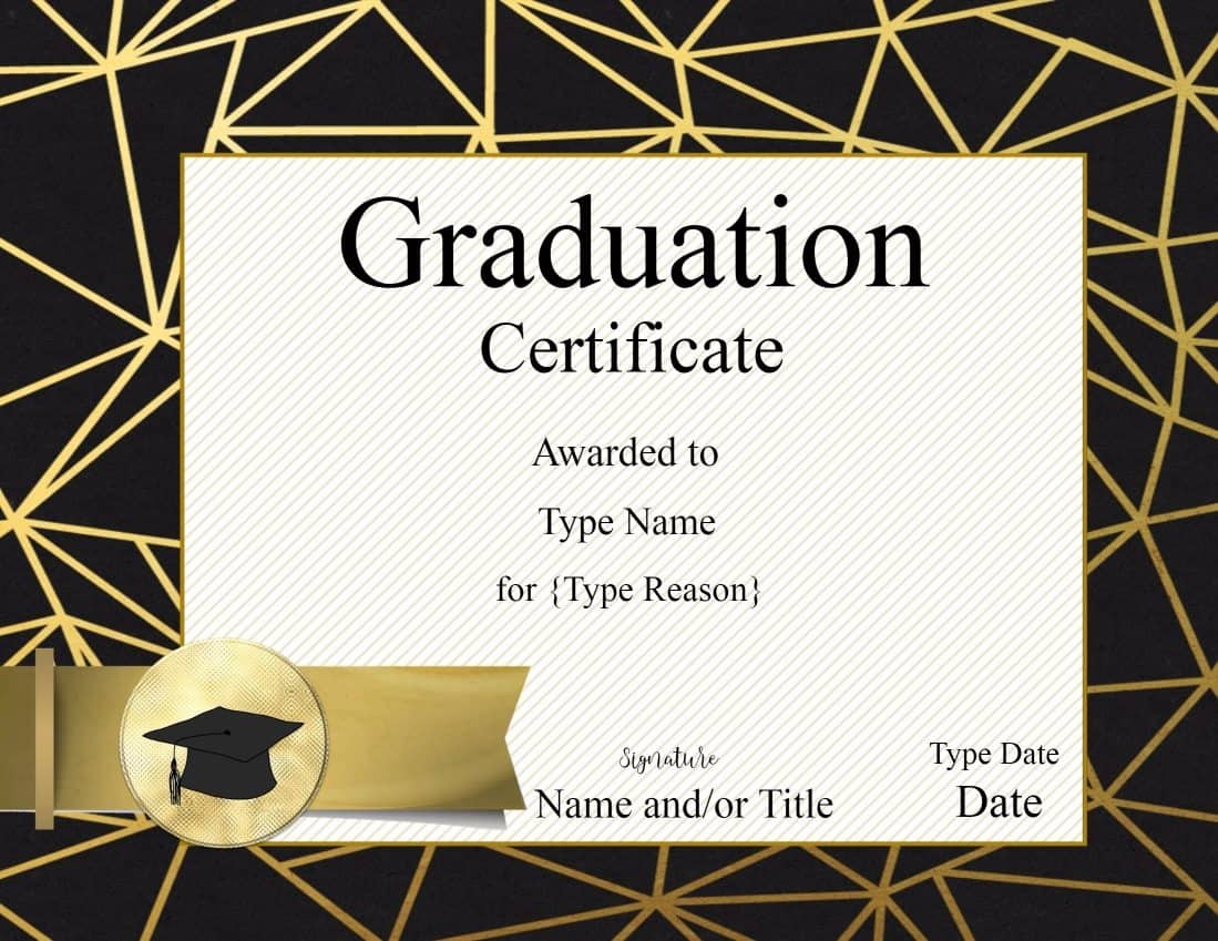 Graduation Certificate Template Customize Online & Print