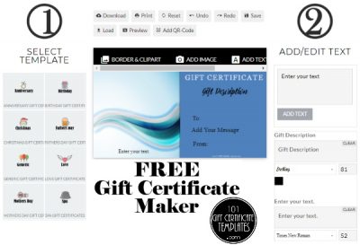 Free Online Gift Certificate Maker Edit Online Print At Home   Free Gift Certificate Maker 1 400x273 