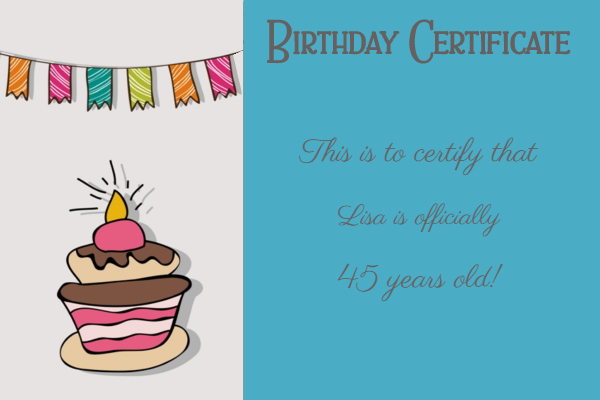 Happy Birthday Gift Certificate Template Custom Birthday Gift