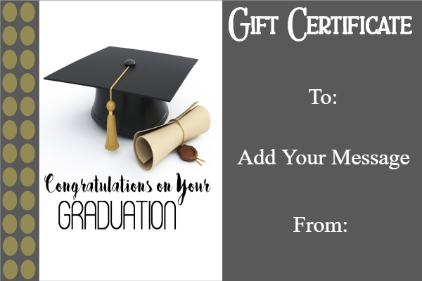 Free Printable Graduation Gift Certificates