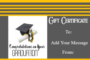 Graduation Gift Certificate Template - Free & Customizable